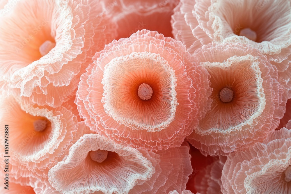 Poster delicate coral-like structures, a mesmerizing display of layered textures and soft peach hues.