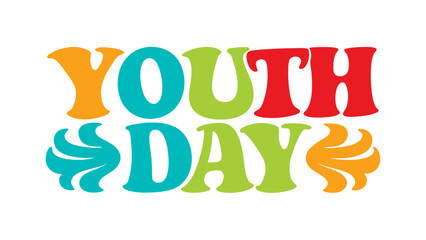 Colorful International Youth Day Typography