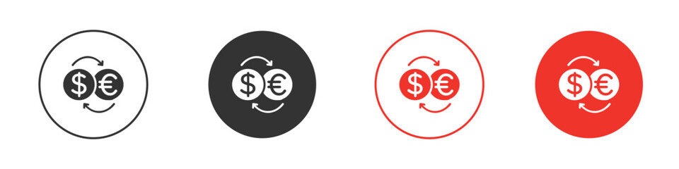 Money exchange icon for logo, vector sign symbol for design