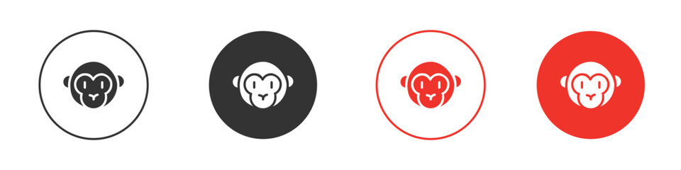 Monkey icon for logo, vector sign symbol for design