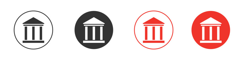 Museum icon for logo, vector sign symbol for design