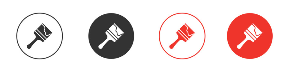 Paint brush icon for logo, vector sign symbol for design