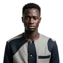 Obraz premium African American Man Serious - Stern and Unsmiling