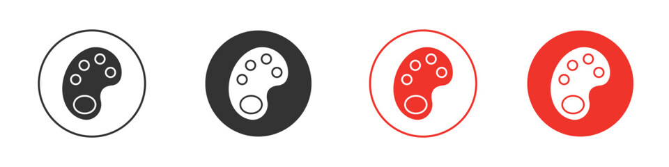 Palette icon for logo, vector sign symbol for design