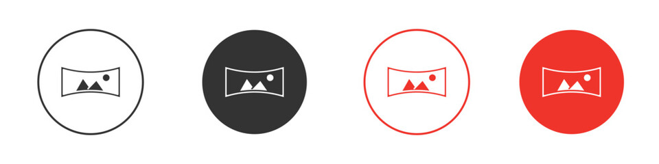 Panoramic icon for logo, vector sign symbol for design