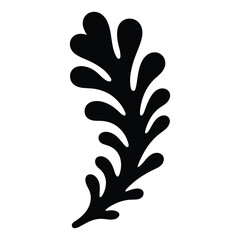 Obraz premium Mekabu Silhouette, Vector, Illustration, Icon, Logo, White Background.
