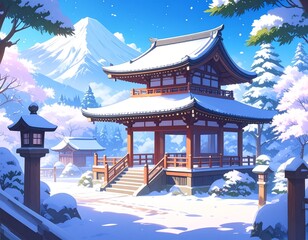 Fototapeta premium 雪 建物