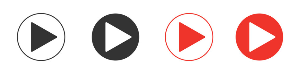 Play icon for logo, vector sign symbol for design