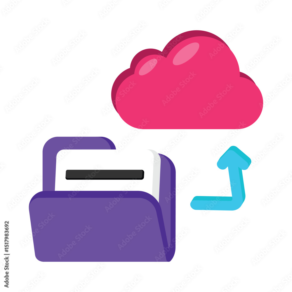 Poster file to cloud vector style icon. eps 10 file