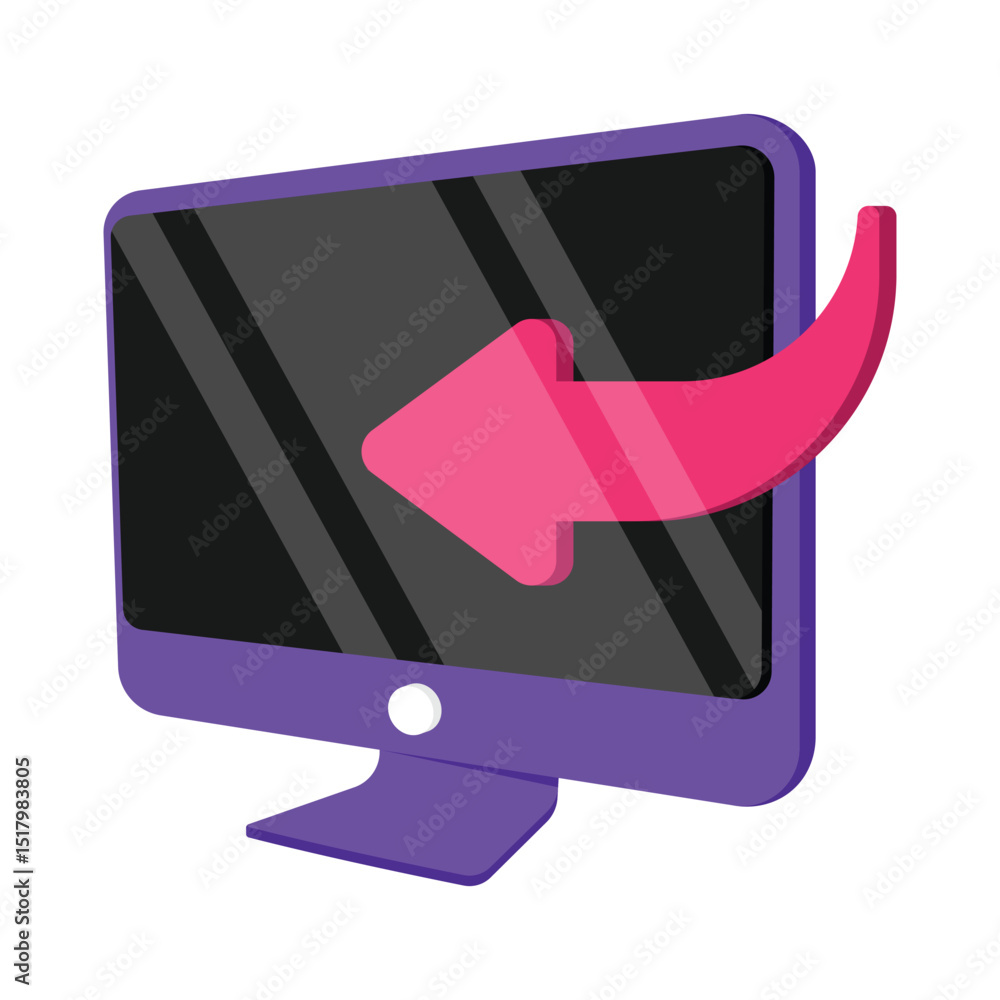 Poster online data transfer vector style icon. eps 10 file