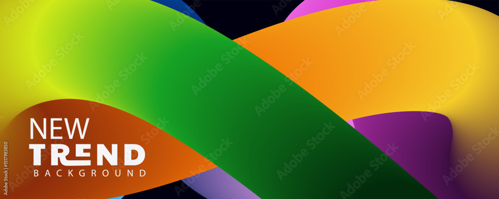 Poster 3d abstract background ,4k landing page template - abstract dynamic, modern, futuristic, multi color