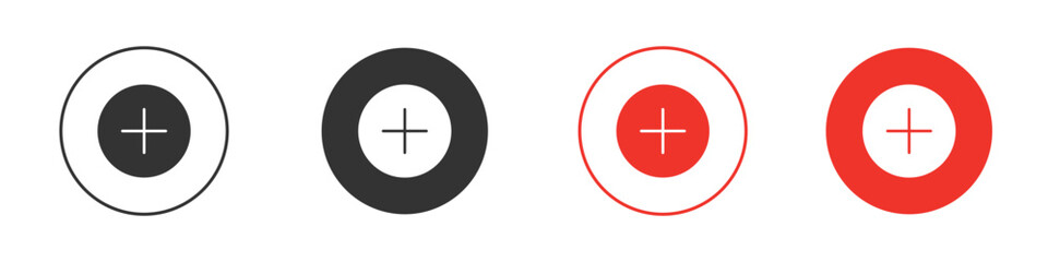 Plus icon for logo, vector sign symbol for design