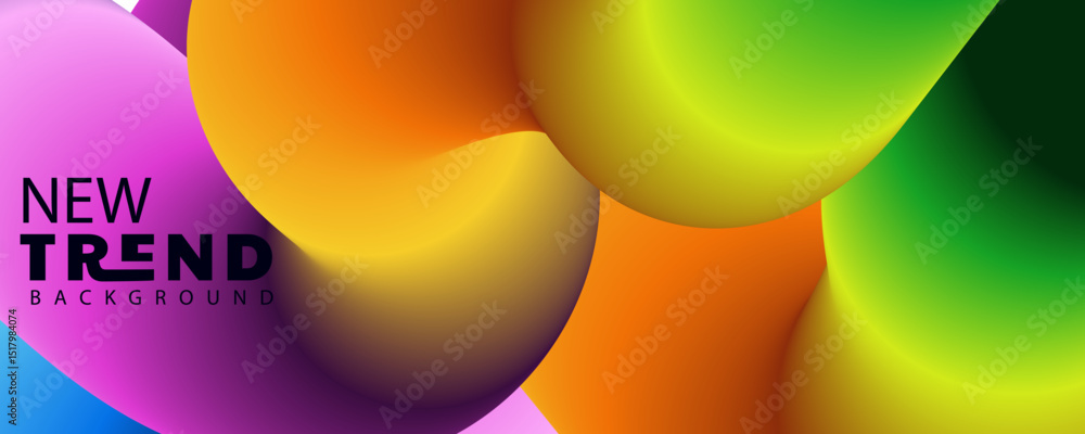 Poster 3d abstract background ,4k landing page template - abstract dynamic, modern, futuristic, multi color