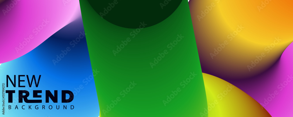 Poster 3d abstract background ,4k landing page template - abstract dynamic, modern, futuristic, multi color