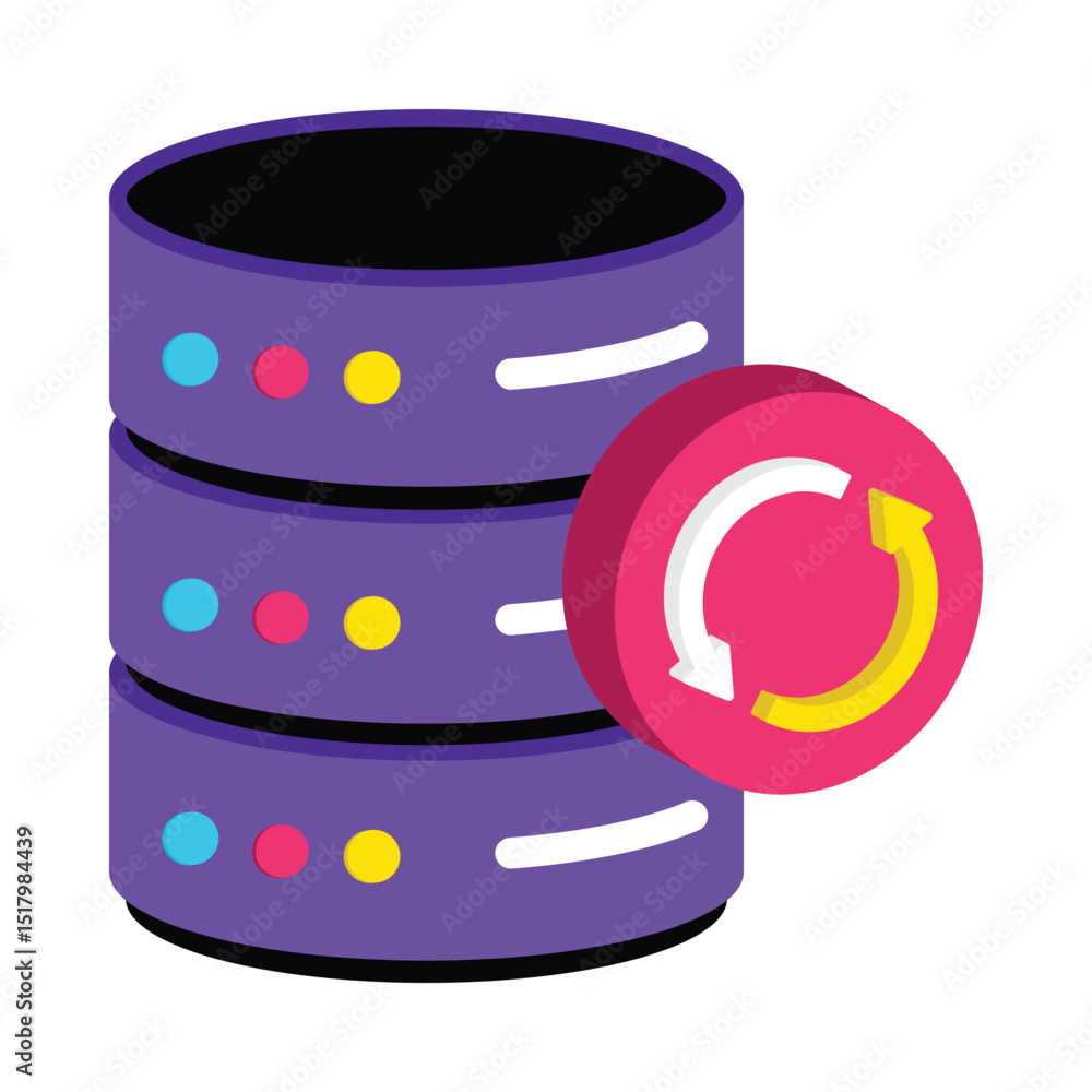 Poster backup vector style icon. eps 10 file