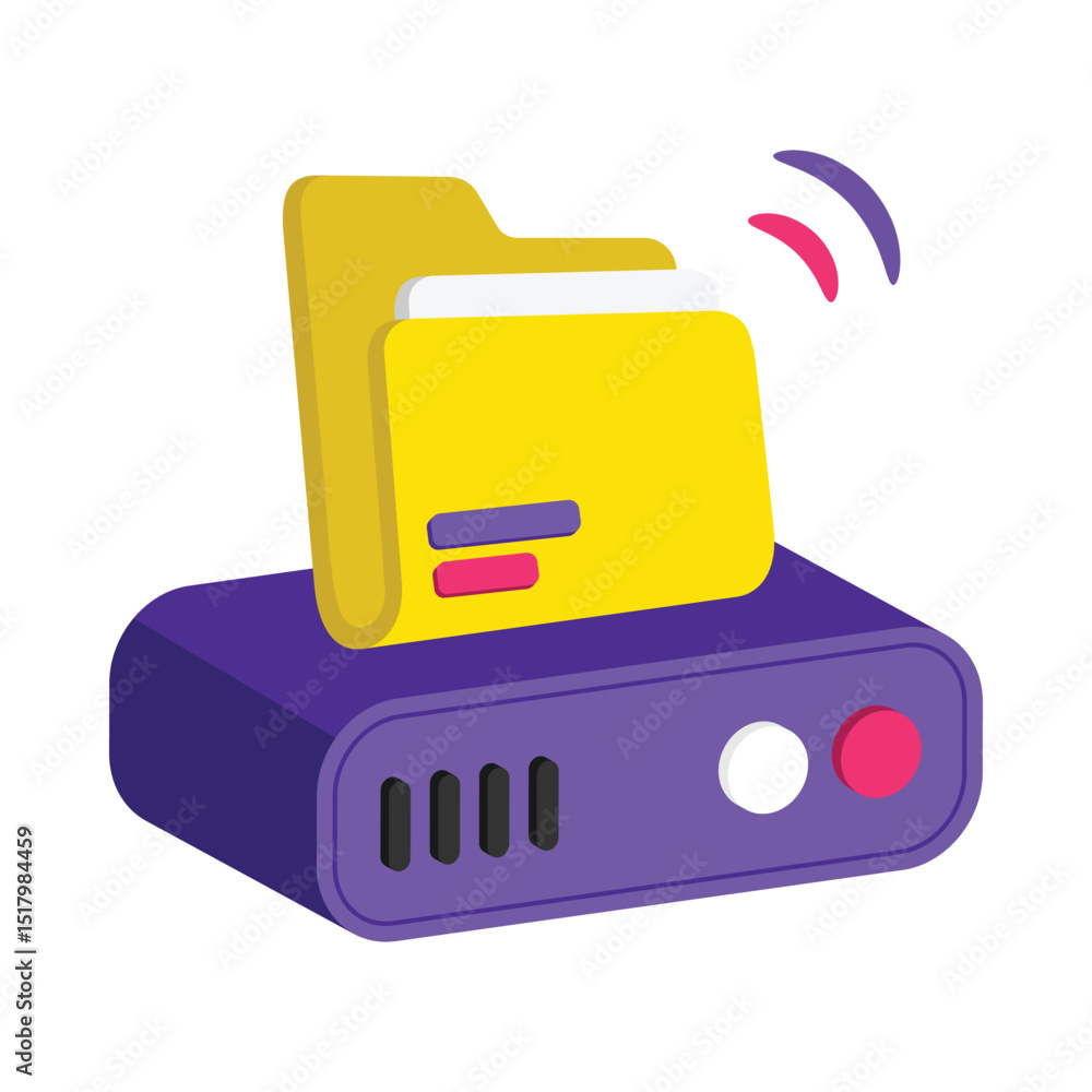 Poster folder backup vector style icon. eps 10 file
