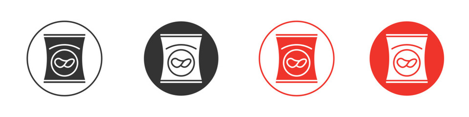 Potato chips icon for logo, vector sign symbol for design