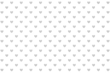 Seamless grey heart pattern with glow effect suitable for background, banner, poster, wallpaper, cover, card, celebration, day. Grey silver white heart pattern. Heart ornament.