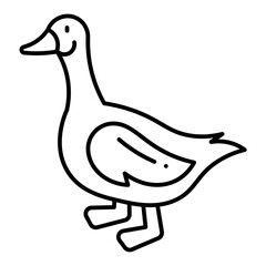 Goose line icon