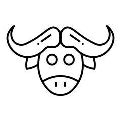 Ox line icon