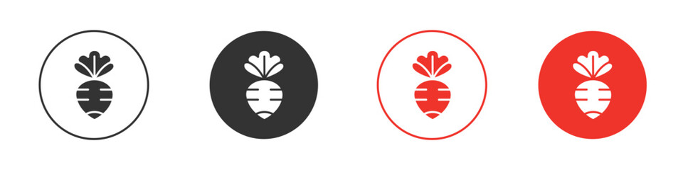 Radish icon for logo, vector sign symbol for design