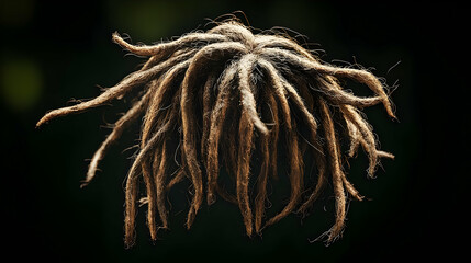 Closeup Image Of Brown Dreadlocks With Detailed Texture