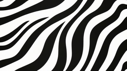Abstract black and white striped pattern resembling zebra skin for artistic and design applications 4k video footage