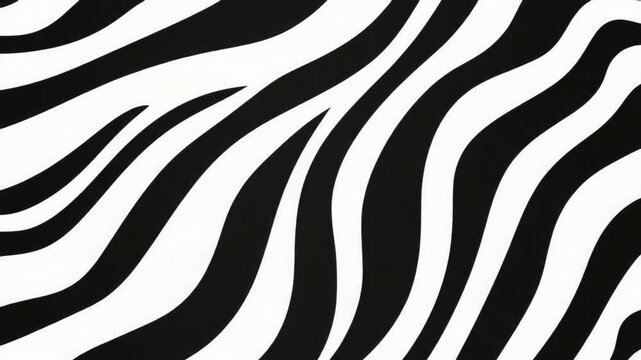 Abstract black and white striped pattern resembling zebra skin for artistic and design applications 4k video footage
