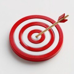 Target bullseye with arrow success concept