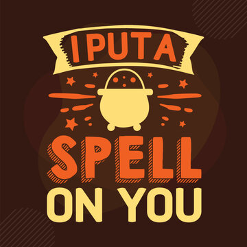 Halloween puta spell design vector illustration File