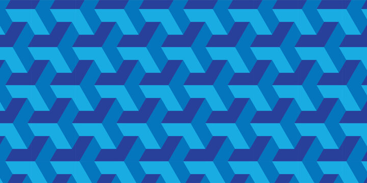Geometric blue Seamless Pattern Vector Aesthetic Ornament Abstract backgrund