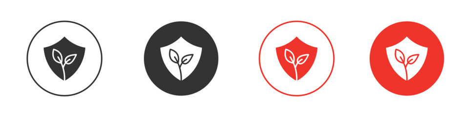 Shield with leafs icon