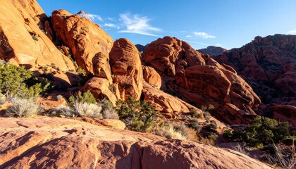 Red Rock Landscape At Sunset