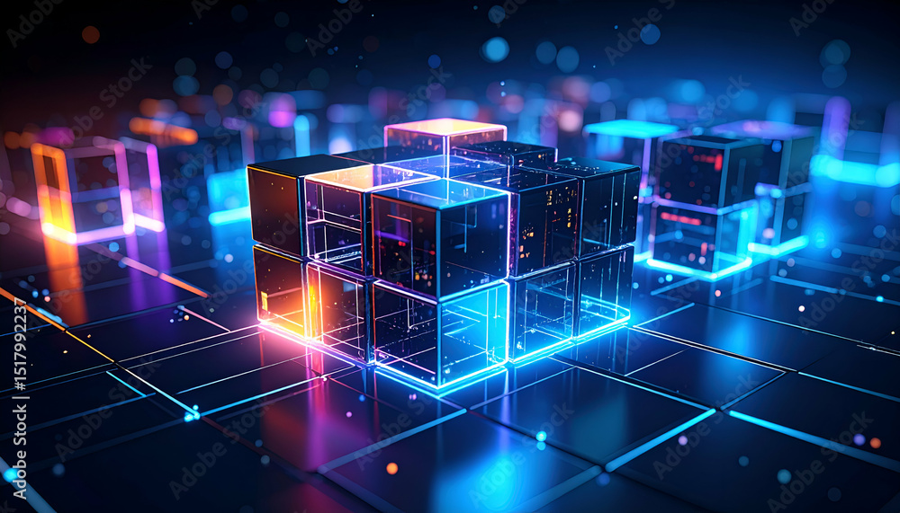 Aufkleber abstract algorithm data visualization of targeted advertising