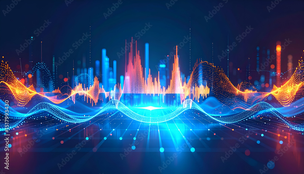 Poster futuristic voice search algorithmic processing of natural language queries