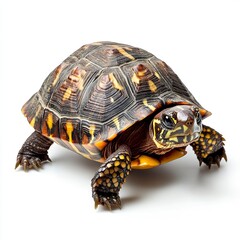 Fototapeta premium Photo of Box Turtle Isolated on white background