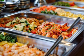 Buffet food catering food party at restaurant