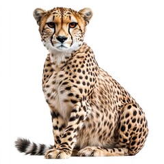 Photo of Cheetah Isolated on white background