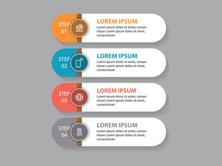 Presentation business infographic template with 4 options.