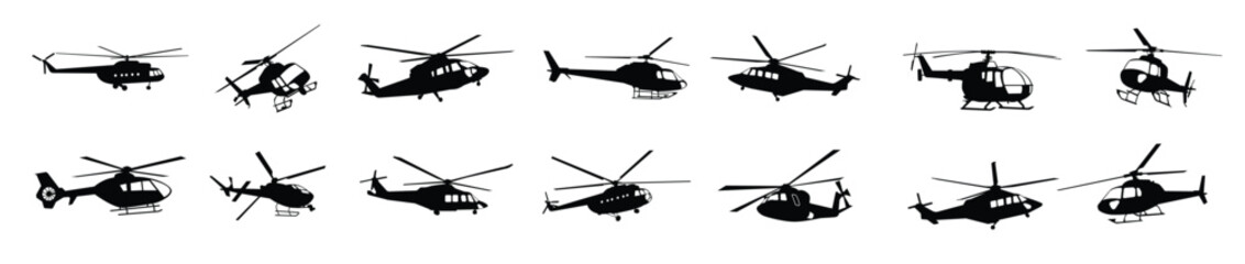helicopter vector silhouettes © tariq