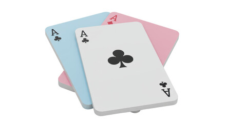 Isolated Stack of Playing Cards
