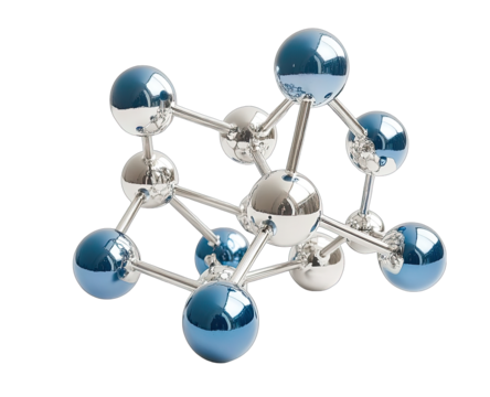 Metallic, reflective molecular structure