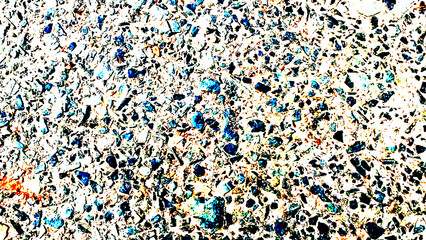 Abstract White and Blue Recycled Plastic Texture