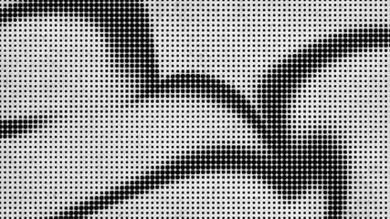 Abstract Halftone Displacement Design In Shades Of Black And White Featuring Dots And Patterns - Powered by Adobe