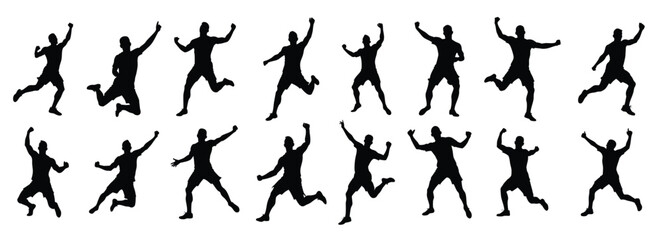  jumping man silhouettes.
