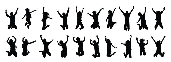 Set of happy peoples vector
