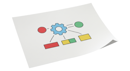 Isolated Flowchart on Paper