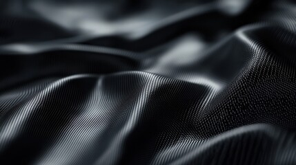 Naklejka premium Dark woven material background has subtle waves and an interesting texture. It's perfect for tech, luxury, or abstract design concepts.