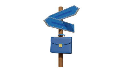 Isolated Career Choice Direction Sign
