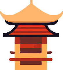 Chinese traditional house with elegant roof design, showcasing architectural beauty and cultural significance in a serene setting
